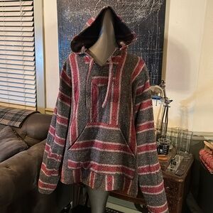 Vintage 90’s Fernandez Made in Mexico Baja Pullover Hoodie Drug Rug Unisex
